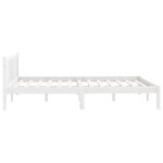 vidaXL Cadre de lit Blanc Bois de pin massif 135x190 cm Double
