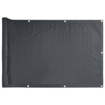 vidaXL Écran d'intimité de balcon anthracite 500x90 cm PVC