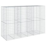 vidaXL Panier gabion avec couvercle 300x100x200 cm fer galvanisé