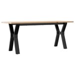 vidaXL Table basse cadre en Y 110x40x45 cm bois de pin massif et acier