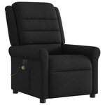 vidaXL Fauteuil de massage inclinable électrique Noir Tissu