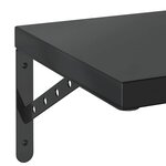 vidaXL Étagères murales 2 Pièces 100x30 cm noir acier inoxydable