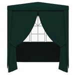 vidaXL Tente de réception avec parois latérales 2 5x2 5 m Vert 90 g/m²