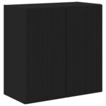 vidaXL Meuble TV mural Noir 59 5 x 31 x 60 cm Bois d'ingénierie