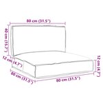 vidaXL Set de coussins de palette 2 Pièces Bordeaux Tissu Oxford