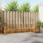 vidaXL Ensemble de canapé d'angle 6 Pièces Naturel Bois d'Acacia Massif