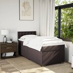 vidaXL Sommier à lattes de lit avec matelas Marron foncé 90x190 cm