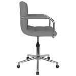 vidaXL Chaise pivotante de salle à manger Gris clair Tissu