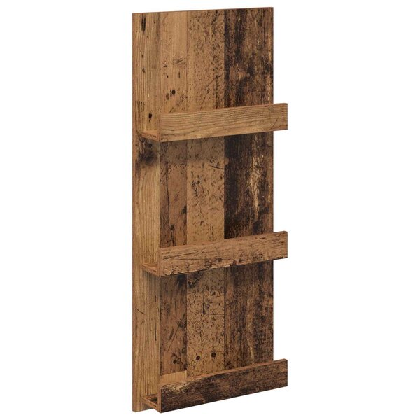 vidaXL Étagère à magazines avec étagère Bois ancien 43 x 11 x 102 cm