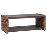 vidaXL Table basse Naturel 90 x 45 x 35 cm Bois de Mahogany Massif