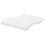 vidaXL Matelas en mousse blanc 180x210 cm 7 zones dureté 20 ILD