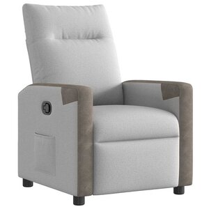 vidaXL Fauteuil inclinable gris nuage tissu