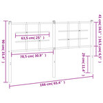 vidaXL Tête de lit métal blanc 160 cm