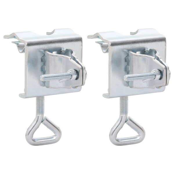 vidaXL Pinces à parasol pour balcon 2 Pièces 32 mm acier