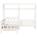 vidaXL Ensemble de lit de jour avec toit 80x200 cm bois de pin massif