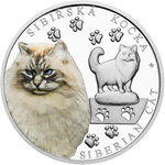 Monnaie SIBERIAN Cat Breeds 1 Oz Argent 1$ Niue 2026 (PRÉCOMMANDE)