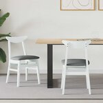 vidaXL Chaises de salle à manger 2 Pièces Blanc 42 x 47.5 x 81 cm