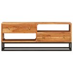 vidaXL Meuble TV Naturel 110 x 30 x 44 cm Bois d'Acacia Massif