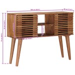 vidaXL Table d'appoint faite main Marron Teck 100 x 30 x 75 cm