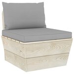 vidaXL Salon de jardin palette 8 Pièces avec coussins Épicéa imprégné