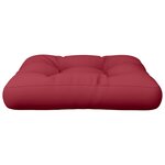 vidaXL Coussin de palette 60x60x12 cm rouge bordeaux tissu
