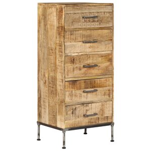 vidaXL Coffre à tiroirs 45x35x106 cm Bois de manguier massif