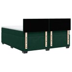 vidaXL Sommier à lattes de lit et matelas Vert foncé 200x200cm Velours