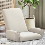 vidaXL Fauteuil de sol ajustable Avoine Velours grainé