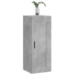 vidaXL Armoire murale gris béton 34 5x34x90 cm bois d'ingénierie