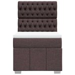vidaXL Sommier à lattes de lit avec matelas Marron foncé 90x200 cm