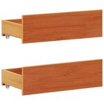 vidaXL Cadre de lit sans matelas avec tête de lit 200x200 cm bois pin