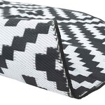 vidaXL Tapis d'extérieur ARAKIL blanc et noir Ø120 cm PP