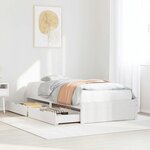vidaXL Cadre de lit sans matelas blanc 75x190 cm bois de pin massif