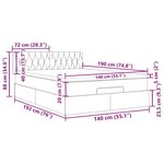 vidaXL Lit ottoman avec matelas et LED noir 140x190 cm tissu