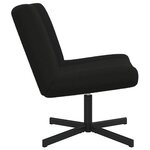 vidaXL Chaise pivotante Noir 63 x 75 x 76 cm tissu