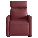 vidaXL Fauteuil inclinable Rouge bordeaux Similicuir