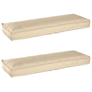 vidaXL Set de coussins de palette 2 Pièces Beige 120 x 40 x 8 cm
