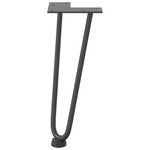 vidaXL Pieds en épingle à cheveux pour table basse 4 pièces Anthracite 30 cm Acier massif