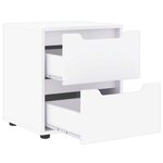 vidaXL Table de chevet VISNES blanc 45x40x50 cm bois d'ingénierie