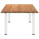 vidaXL Table à manger et bord naturel bois massif chêne rectangulaire