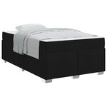 vidaXL Cadre de lit avec matelas Noir 120 x 190 cm tissu