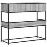 vidaXL Table console sonoma gris 90x35x80 cm bois d'ingénierie