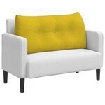 vidaXL Coussin de Dos Jaune 100 x 24 x 50 cm Velours
