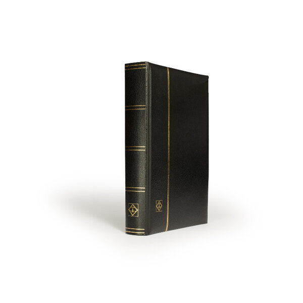 Classeur Premium cuir 64 pages pour timbres. Couleur - Noir