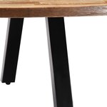 vidaXL Table basse Teck recyclé massif Ovale 120 x 60 x 30 cm