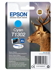 Epson singlepack cyan t1302 durabrite ul t1302 cartouche dencre cyan tres haute capacite v 1-pack rf-am blister durabrite ultra ink