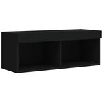 vidaXL Ensemble de meubles TV muraux 8 Pièces avec lumières LED noir