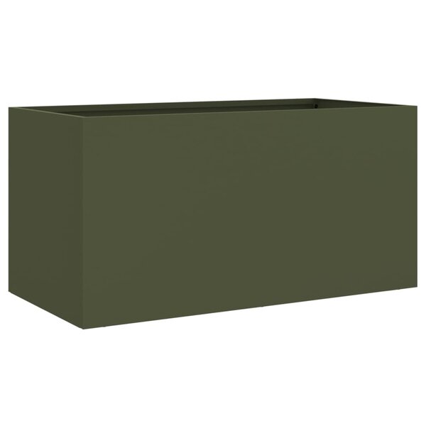 vidaXL Jardinière vert olive 62x30x29 cm acier laminé à froid