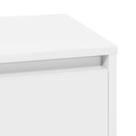 vidaXL Table de chevet avec lumières LED Blanche 39x34 5x50 cm