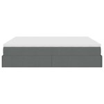 VidaXL Cadre de lit ottoman avec matelas gris foncé 200x200cm tissu